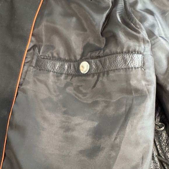 Men's Black Leather Vest with Embroidered Patches - Picture 10 of 13